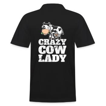 Crazy Cow Lady Cows Agriculteur - Polo Homme - noir - Dos - Kai (181cm)