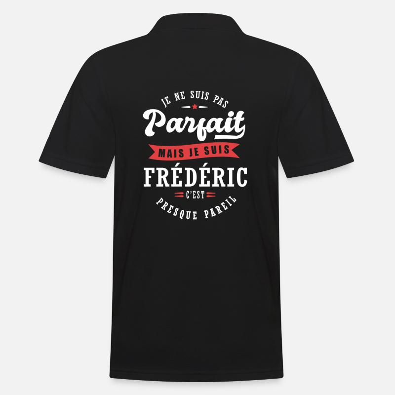 Frédéric Parfait Cadeau prenom frederic - Polo Homme - noir