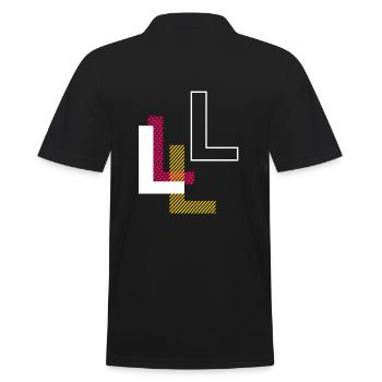 L - Anfangsbuchstaben Design Geschenke - Männer Poloshirt - Schwarz - Hinten - Kai (181cm)