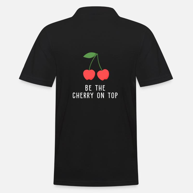 BE THE CHERRY ON TOP - Männer Poloshirt - Schwarz