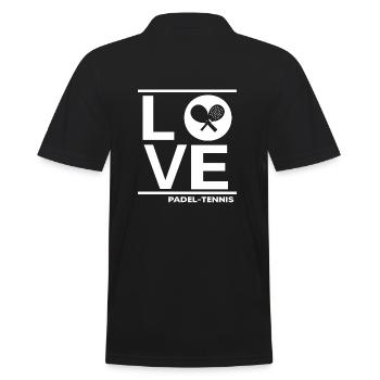 padel padel-tennis padeltennis-love paddle padle - Men's Polo Shirt - black - Back - Kai (181cm)