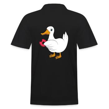Canard avec beignet - Polo Homme - noir - Dos - Kai (181cm)