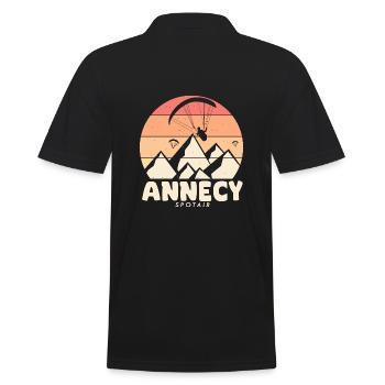 Parapente Annecy spot air savoie - Polo Homme - noir - Dos - Kai (181cm)