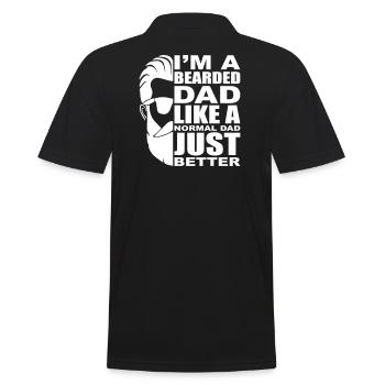 Papa Bart Bärtiger Père Barbe Porte-barbe - Polo Homme - noir - Dos - Kai (181cm)