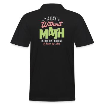 mathematics - Men's Polo Shirt - black - Back - Kai (181cm)