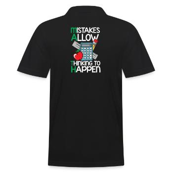 mathematics - Men's Polo Shirt - black - Back - Kai (181cm)