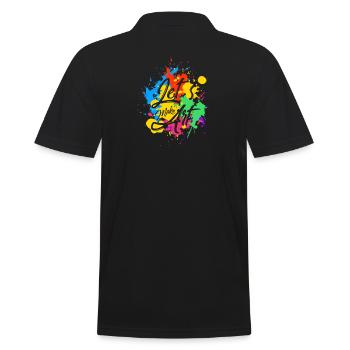 Cadeau d'artiste artiste abstrait - Polo Homme - noir - Dos - Kai (181cm)