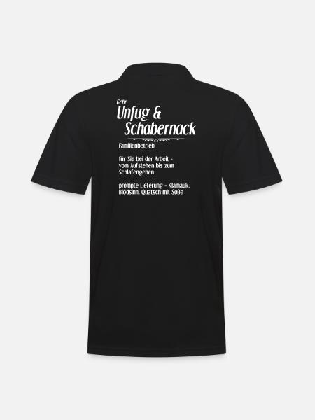 Unfug und Schabernack - Männer Poloshirt - Schwarz