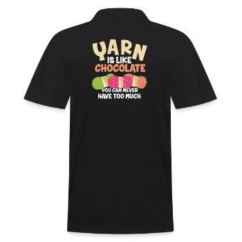 Häkeln - Männer Poloshirt - Schwarz - Hinten - Kai (181cm)