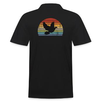 Rétro sourd - Polo Homme - noir - Dos - Kai (181cm)