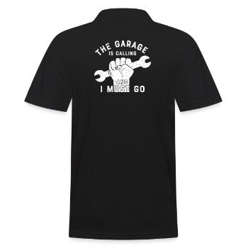 mechanic - Men's Polo Shirt - black - Back - Kai (181cm)