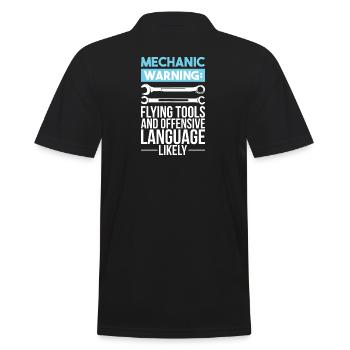 Auto mechanic car auto mechanic gift - Men's Polo Shirt - black - Back - Kai (181cm)