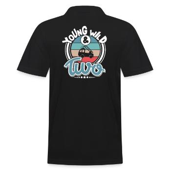 Feuerwehr Kinder 2 Jahre Feuerwehrauto - Männer Poloshirt - Schwarz - Hinten - Kai (181cm)