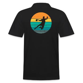 handball, fan de handball, jouer au handball - Polo Homme - noir - Dos - Kai (181cm)