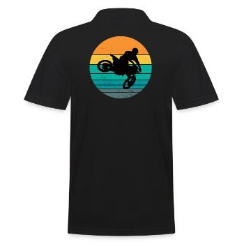 moto, fan de moto, motard - Polo Homme - noir - Dos - Kai (181cm)