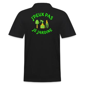 jardinage, jardiner, fan de jardinage - Polo Homme - noir - Dos - Kai (181cm)