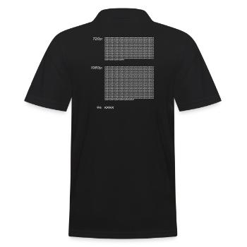 720p1080p4k weiß - Männer Poloshirt - Schwarz - Hinten - Kai (181cm)