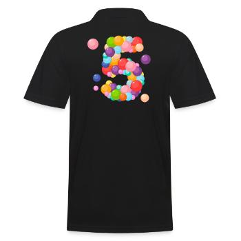 I am 5 years old, birthday 5 years, 5 years old - Men's Polo Shirt - black - Back - Kai (181cm)