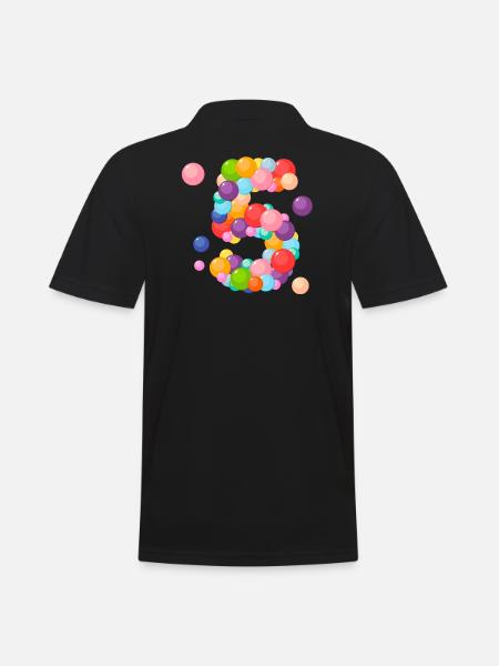 I am 5 years old, birthday 5 years, 5 years old - Men's Polo Shirt - black