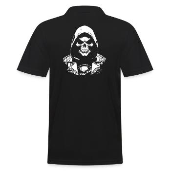 Crâne Rock and Roll | Skeleton Design Rocker - Polo Homme - noir - Dos - Kai (181cm)