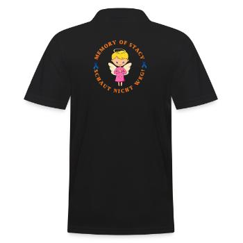 MoS Logo 2024 - Männer Poloshirt - Schwarz - Hinten - Kai (181cm)