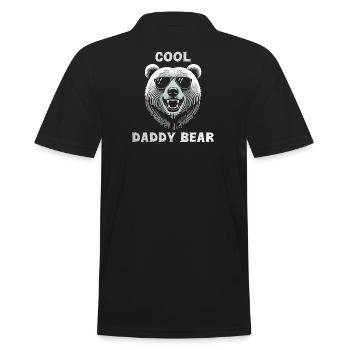 Cool daddy bear head with sunglasses - Men's Polo Shirt - black - Back - Kai (181cm)