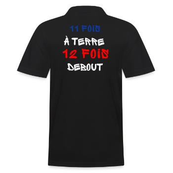 Cartoon 11 Times to Tender - Men's Polo Shirt - black - Back - Kai (181cm)