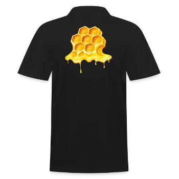 miel, apiculteur, apicultrice, abeilles - Polo Homme - noir - Dos - Kai (181cm)