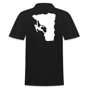 Climber on the ledge - Men's Polo Shirt - black - Back - Kai (181cm)