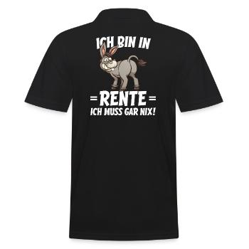 I'm Retired Humor Saying - Men's Polo Shirt - black - Back - Kai (181cm)