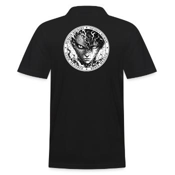 Dualité Dragon-Humain méchant badge noir - Polo Homme - noir - Dos - Kai (181cm)