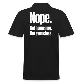 Nein, das passiert nicht, neurodivergente PDA-Stolz - Männer Poloshirt - Schwarz - Hinten - Kai (181cm)