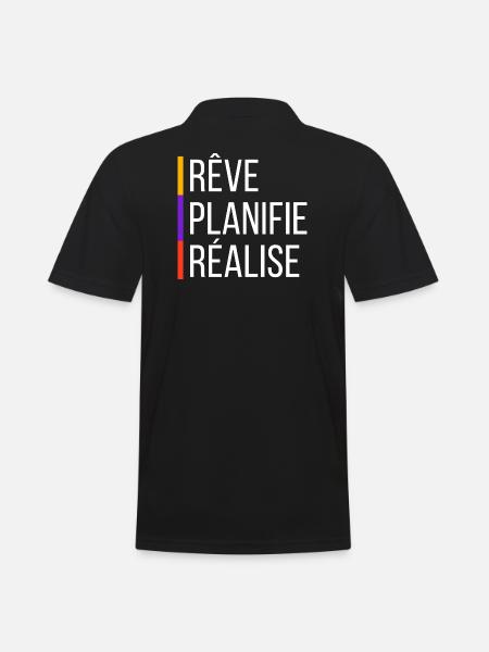 Citation de Motivation - Polo Homme - noir