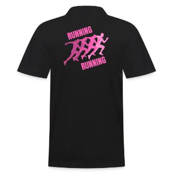 running, footing, course à pied, jogging - Polo Homme - noir - Dos - Kai (181cm)