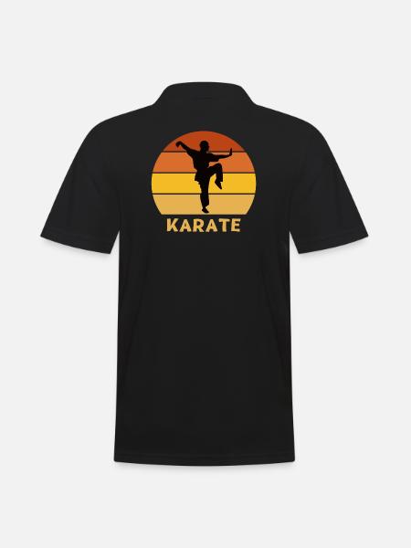 karaté, fan de karaté, faire du karaté - Polo Homme - noir