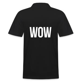 WOW - Männer Poloshirt - Schwarz - Hinten - Kai (181cm)
