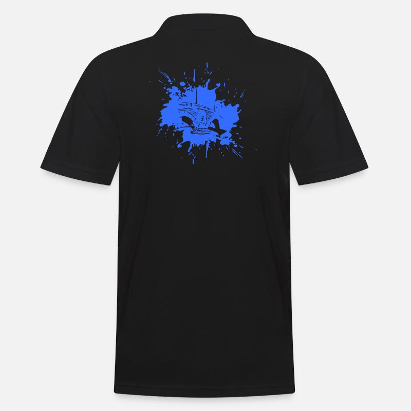 Bridge in a Splash > Vectorgraphic - Männer Poloshirt - Schwarz