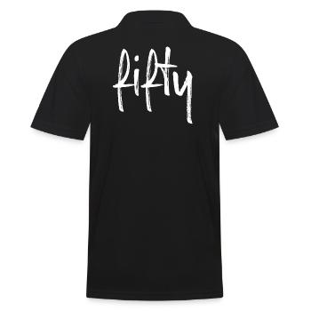 50 fifty birthday gift number fifty - Men's Polo Shirt - black - Back - Kai (181cm)