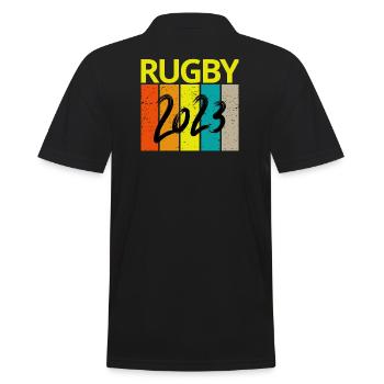rugby, rugby sport, fan de rugby, rugby 2023 - Polo Homme - noir - Dos - Kai (181cm)