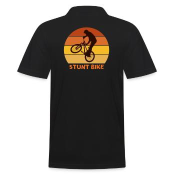 bike, bike, bike cross - Men's Polo Shirt - black - Back - Kai (181cm)