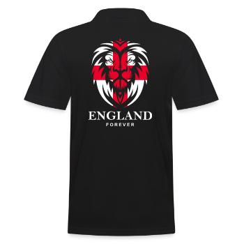 ENGLAND LION HEAD WITH ST. GEORG CROSS - Men's Polo Shirt - black - Back - Kai (181cm)