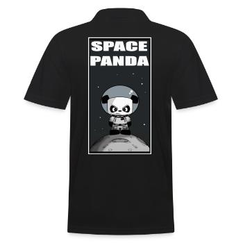doux panda astronaute space moon univers tout - Polo Homme - noir - Dos - Kai (181cm)