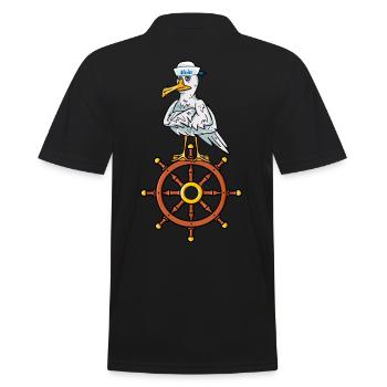 Seagull Volant Seaman Shipping Captain Moin - Polo Homme - noir - Dos - Kai (181cm)