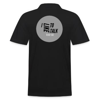 Ich rede gerne - Männer Poloshirt - Schwarz - Hinten - Kai (181cm)