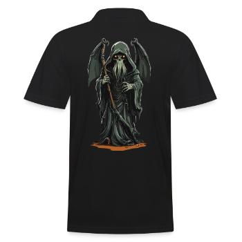 Druiden Sensenmann Tentakel Horror Halloween - Männer Poloshirt - Schwarz - Hinten - Kai (181cm)