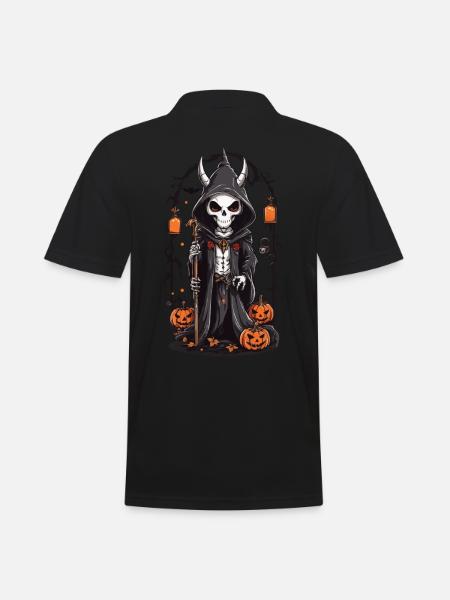 Halloween Skeleton Druid Magic - Men's Polo Shirt - black
