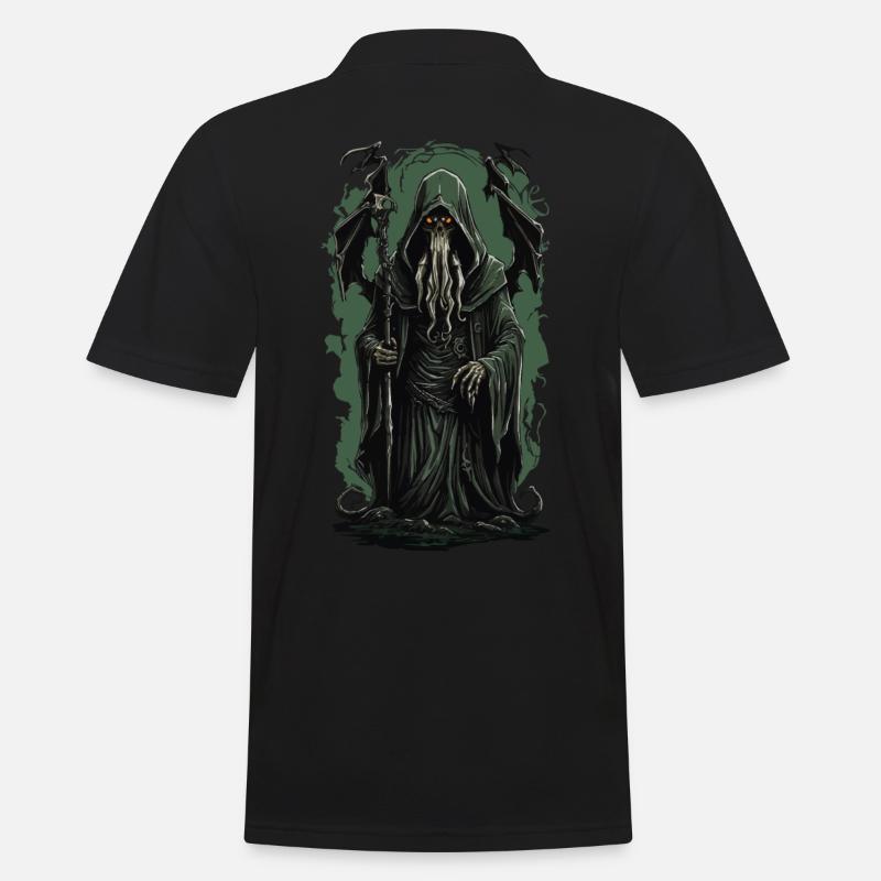 Magier Cthulhu Halloween Horror aus der Tiefe - Männer Poloshirt - Schwarz