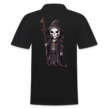 Magicien squelette mignon Magie d’Halloween - Polo Homme - noir - Dos - Kai (181cm)