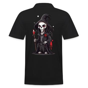 Halloween Squelette Magicien Cartoon Magie - Polo Homme - noir - Dos - Kai (181cm)