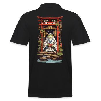 Grenouille fantaisie dans le design rétro du Temple Japon - Polo Homme - noir - Dos - Kai (181cm)